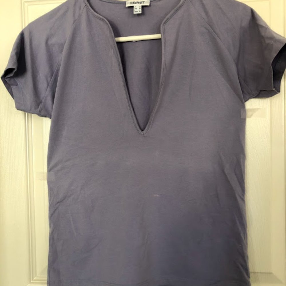 Women's ESPRIT purple cap sleeves t-shirt